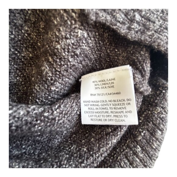 Eileen Fisher brown marl sweater - Size Medium Wool / Silk / LInen - Picture 8 of 8